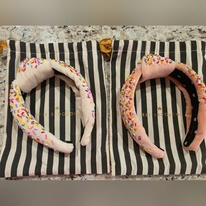 Lele Sadoughi Girls Sprinkle Headband Set - Pink and White